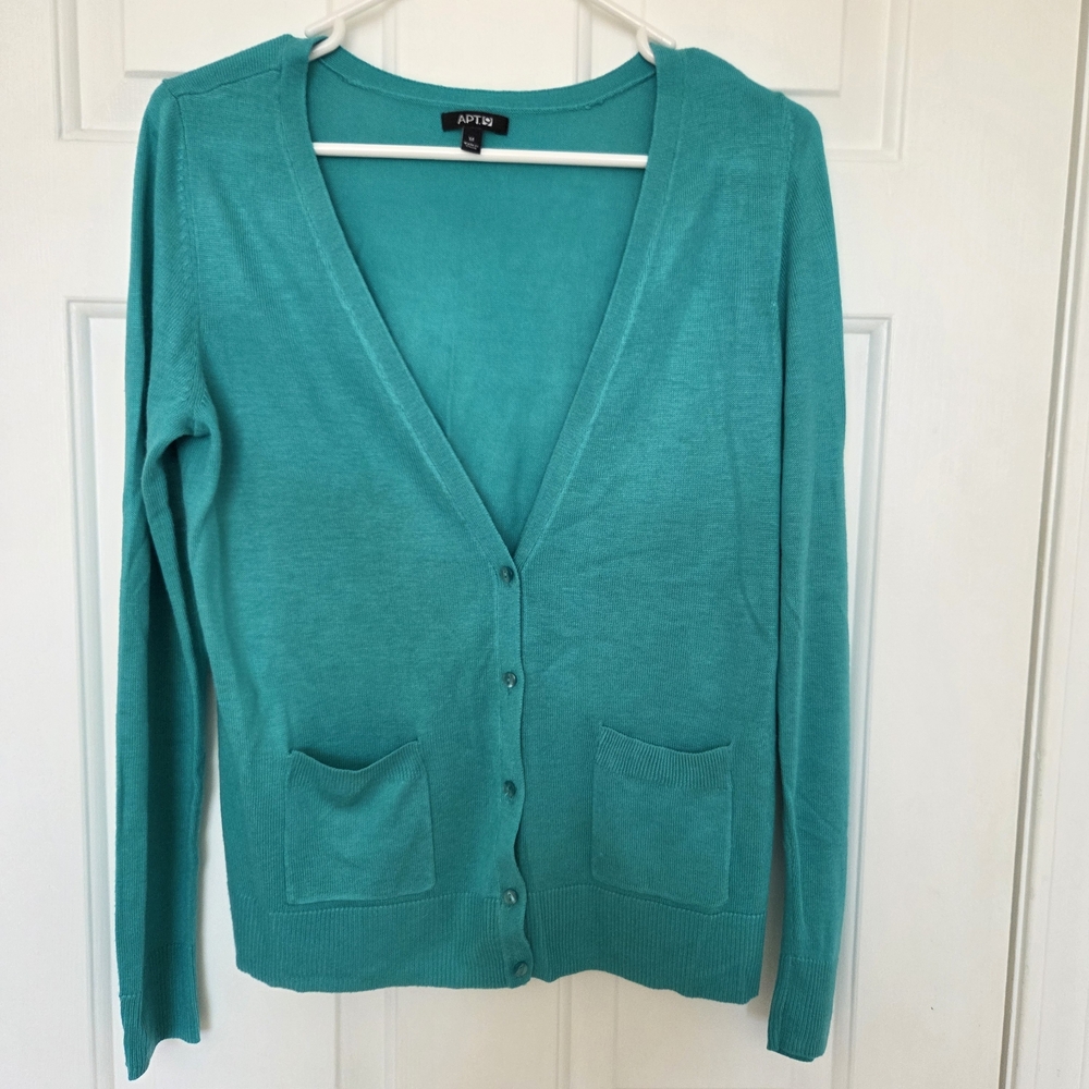 Apt. 9 Women's Vibrant Teal Cardigan
